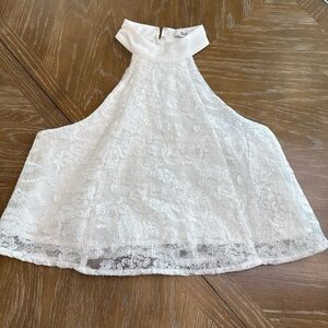 DO+BE White Lace Halter top